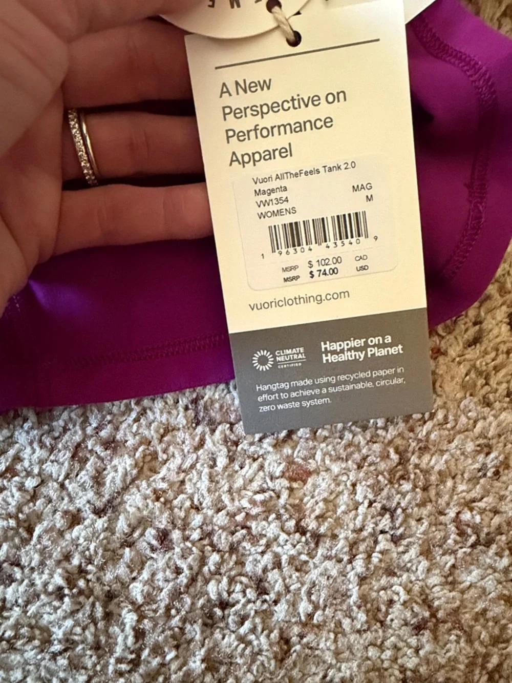 Vuori Allthefeels Tank 2.0 NWT - Picture 4 of 4